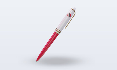 3d ballpoint Trinidad and Tobago flag rendering front view