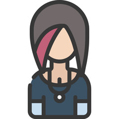 Emo Woman Icon