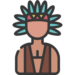Native Indian Man Icon