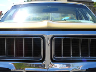 Fototapeta na wymiar vintage car radiator enclosure