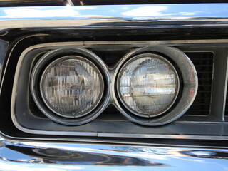 vintage car headlight