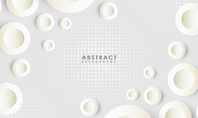 abstract white background with creative geometric circle  pattern