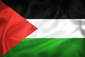 Fototapeta premium Grunge 3D illustration of Palestine flag