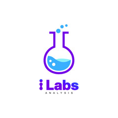 lab logo tube science vector icon