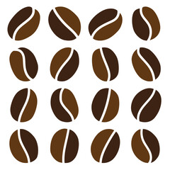Coffee bean icon isolated on white background