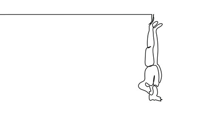 a person talking on the phone upside down