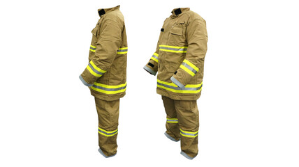 Firefighter uniforms, these safety suits are made of heat and fire resistant fabrics to protect...