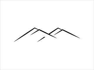 Abstract mountain letter M logo icon vector design