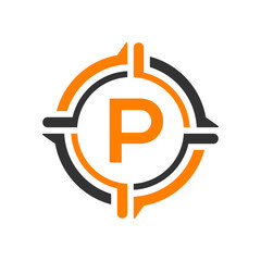 Initial P letter Logo Design vector Template. Abstract Letter P logo Design