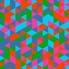 Vector abstract geometric cube and triangle angular colorful pattern. Background for layout design and poster.