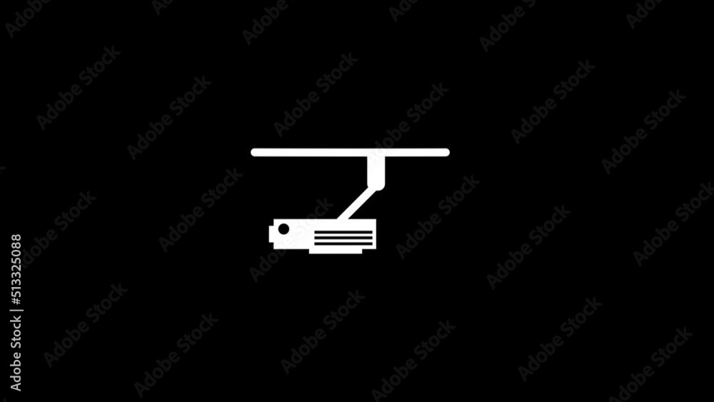 Poster white picture of surveillance camera on a black background. protect your premises from thieves. dist