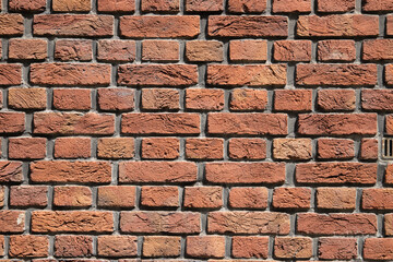Obraz premium Dutch_Brick_Wall_Rotterdam_Red