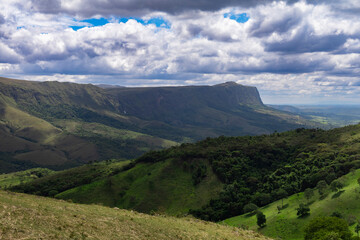 Fototapeta na wymiar Panoramic view of Serra da Canastra park in Minas Gerai