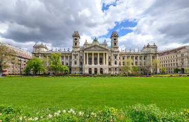 Obraz premium The old building of Hungarian Museum of Ethnography in Budapest, Hungary