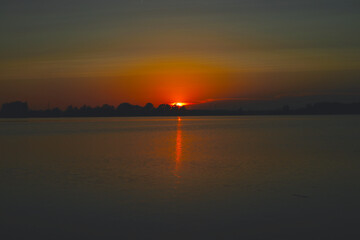 Sunset over Creve Coeur Lake in St. Louis Missouri