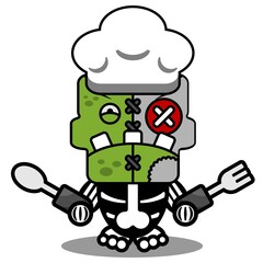 cartoon character costume vector illustration
chef cute zombie doll mascot