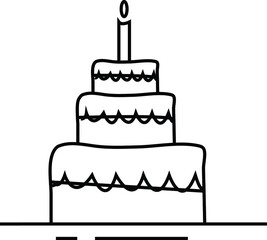 birthday cake with candles