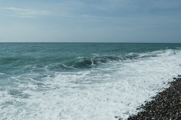 waves on the beach