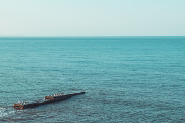 Naklejka premium pier in the sea