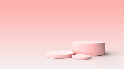 3d illustration background product Minimal pedestal scene with beautiful colored pedestals. 3d background display with podium Cosmetic product display stand 3d. Stage show on stage studio light and el