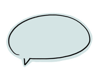 Fototapeta premium 手書きのシンプルなふきだし