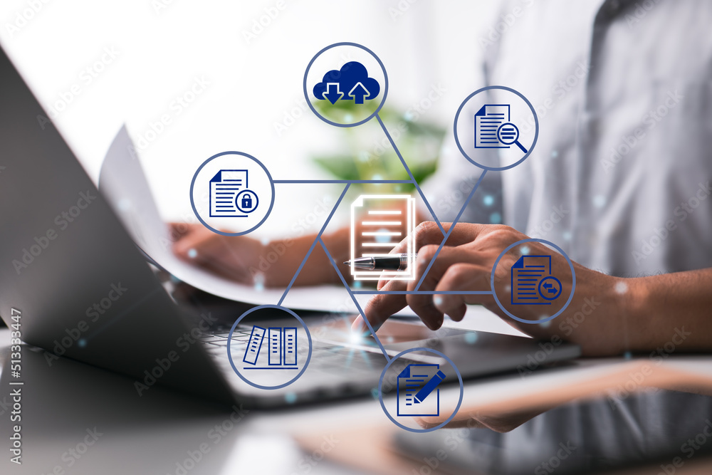 Poster an enterprise uses a document management system (dms) to store, search, and manage review processes 