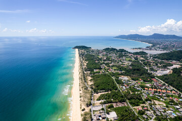 Aerial scenery of beautiful beach located in Dungun Malaysia