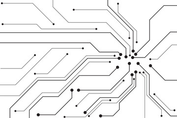 Abstract futuristic circuit board Illustration, Circuit board with various technology elements. Circuit board pattern for technology background. Vector illustration