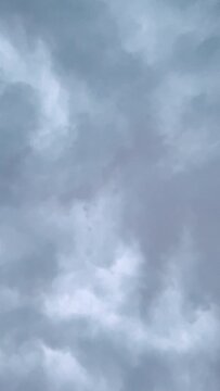 Lightning Strikes against a Dark Cloudy Sky
