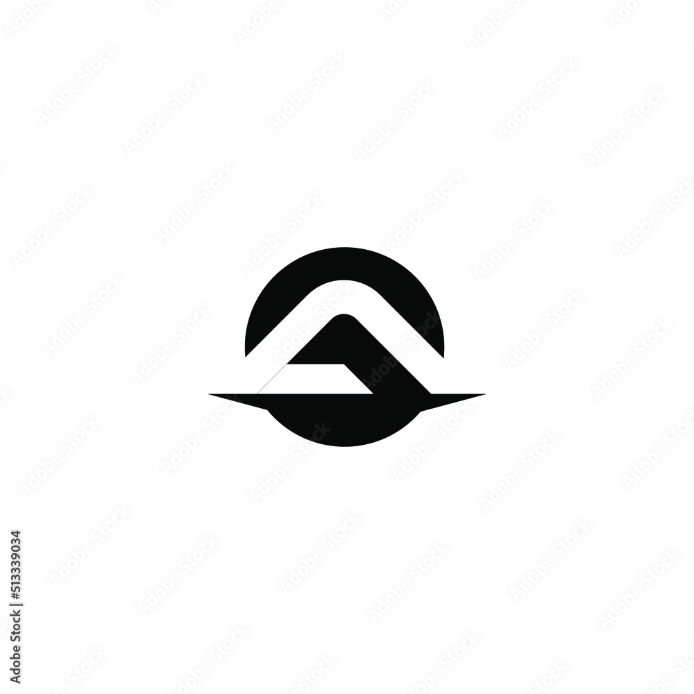 Poster initial a logo design vector