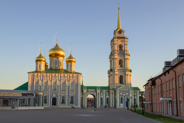 Fototapeta na wymiar July evening at Assumption Cathedral. Tula Kremlin