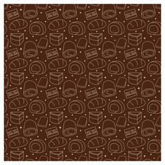 Bakery line seamless pattern for packing, label, wallpaper, background, printing