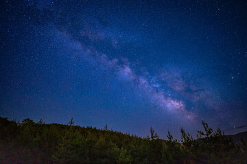 Milky Way photography near Belintash rocky formations, Bulgaria