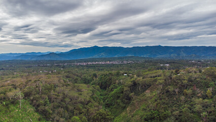 Fototapeta na wymiar Aerial view of tropical forest, Aceh, Indonesia.