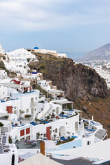 Fototapeta premium Imerovigli village on Santorini island, Greece. Caldera on Aegean sea