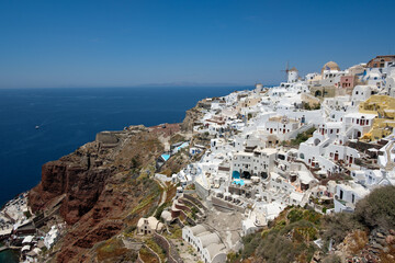 Fototapeta premium Beautiful Oia town on Santorini island, Greece