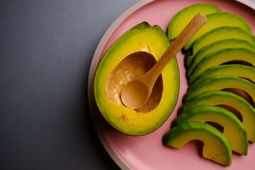 fresh avocado prepared with milk