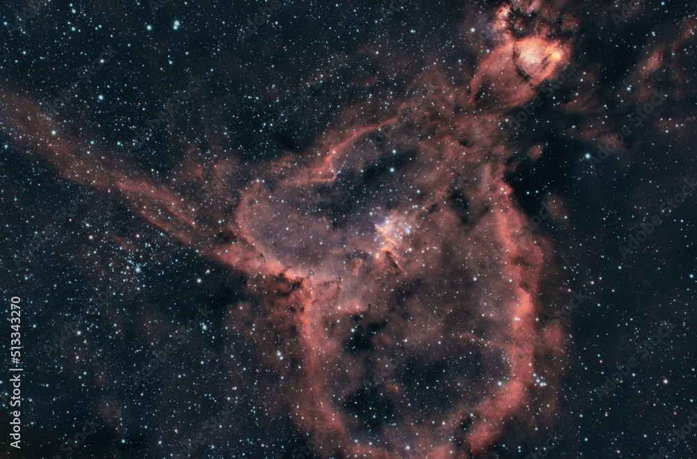 Canvas Prints ic 1805 - the heart nebula complex
