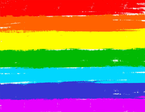 Pride Flag Background. Inclusive LGBTQ+ Progress Pride Rainbow Flag. Square Format Background or Pattern for Pride Month