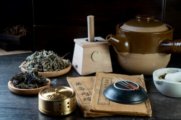 Background of moxibustion and Chinese herbal medicine