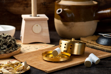 Background of moxibustion and Chinese herbal medicine