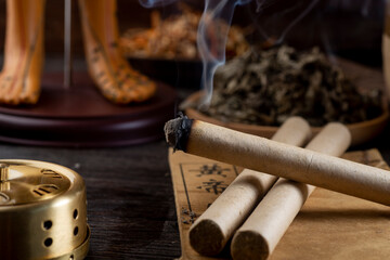 Background of moxibustion and Chinese herbal medicine