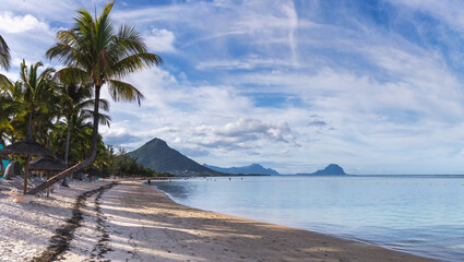 Best tropical beaches. Flic en Flac in Mauritius island