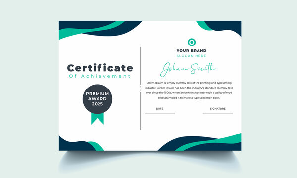 Green And Black Creative Multipurpose Professional Award Certificate Template Design For Any Company