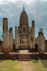 principle Buddha image of the first grade royal monastery, Phra Sri Rattana Mahathat Rajaworaviharn, Satchanalai District, Sukhothai province, Thailand - 513350667