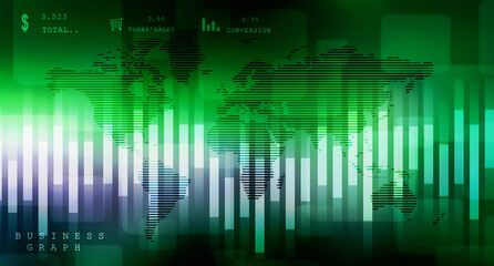 2d rendering Stock market online business concept. business Graph 
