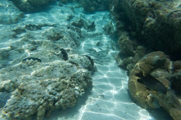 View of lagoon in the sea