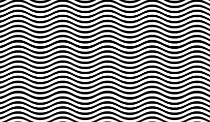 Abstract wavy, waving, billowy and undulating lines, stripes. Squiggly, squiggle lines with twist effect. Abstract black and white, monochrome, grayscale pattern, background, backdrop and texture
 - obrazy, fototapety, plakaty