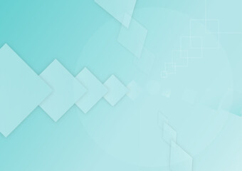 Square shape in green medical color abstract background