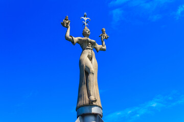 The Imperia statue at the Lake Constance harbour of Konstanz, Germany